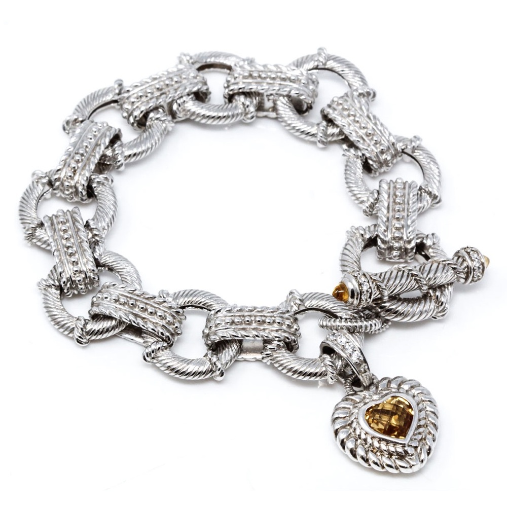 Judith Ripka Citrine Heart Bracelet